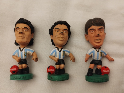 Muñecos Cabezones Coca Cola Selección Argentina Mundial 1998