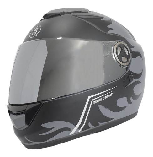 Casco Immortale Chiama Gris/ Plateado Para Moto Cerrado Color Gris Oscuro Tamaño Del Casco 2x (63-64cm)