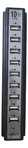 Adaptador Extensión Multipuerto Hub Usb X10 Entradas 2.0 Led