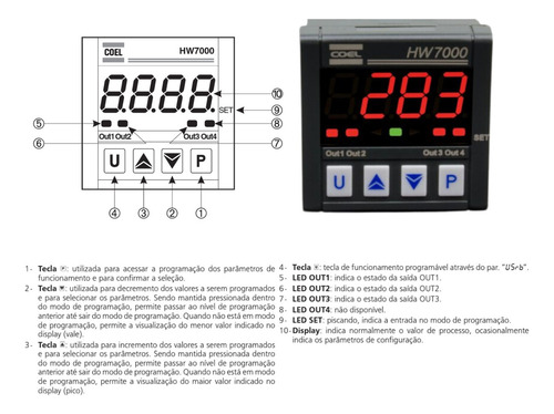 Indicador Digital Microprocessado Hw7000 Hcrr Coel 100 240v