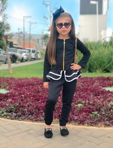 Imagem 4 de 6 de Conjunto Infantil Roupa Frio Menina Blogueirinha Mini Diva