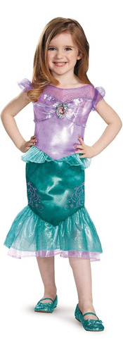 Disfraz Para Niña Ariel La Sirenita Large 4-6 Halloween 