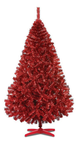 Arbol Artificial Navidad Pino 190cm Rojo Naviplastic Monarca Color Rojo Metálico