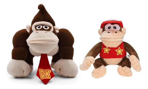 W 2 Juguetes De Peluche Donkey Kong Con Forma De Mono