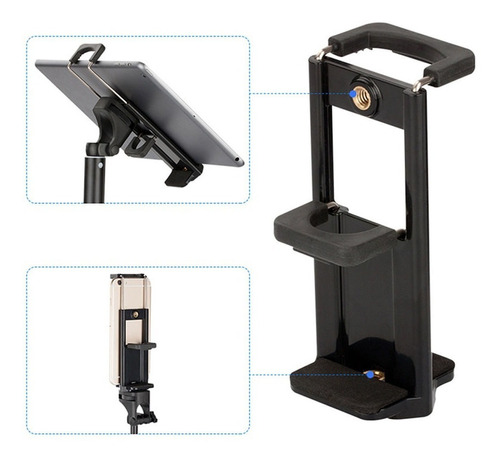 Clic Soporte Doble Para Celular Tablet O Tripode