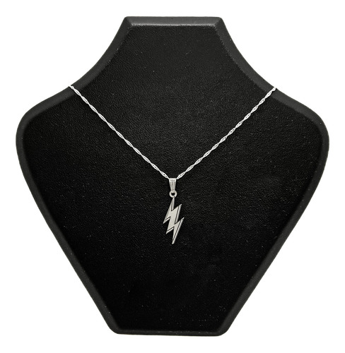 Cadena Y Dije Rayo Trueno Relámpago Plata 925 Plata 925 40 Cm