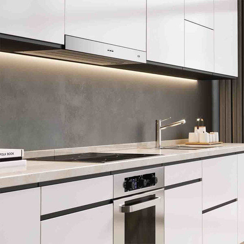 Extractor purificador de cocina TST Extensible ac. inox. de pared 600mm x 70mm x 530mm plateado 220V