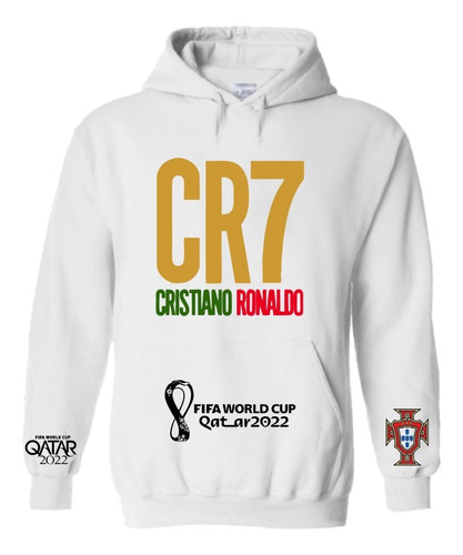 Buzo Portugal Mundial Qatar Cr7 Cristiano Capota, Hoddies, 