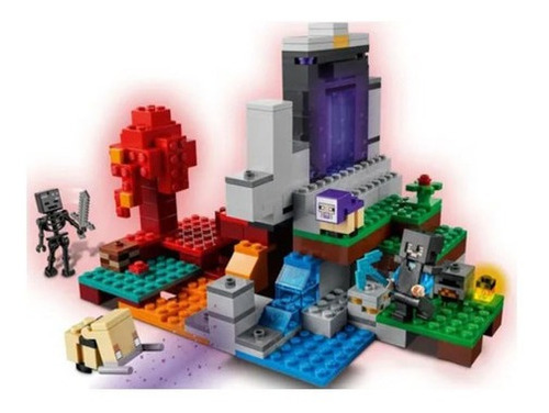 Imagen 2 de 4 de Lego Minecraft El Portal En Ruinas Art 21172 Piezas 316