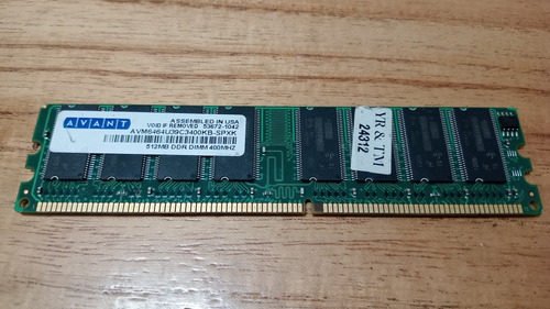 Memoria Ram Avant 512mb Ddr 400mhz. (Usado)