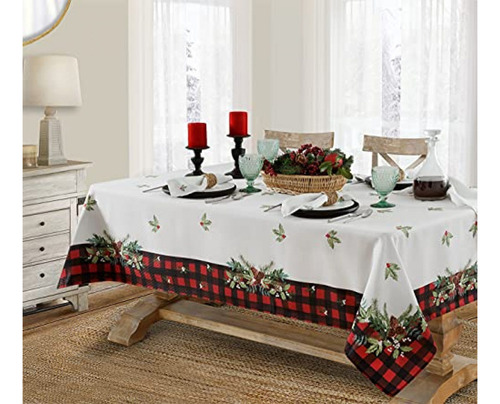 Mantel Rectangular Lintex Aspen Mantel De Navidad Con Borde 