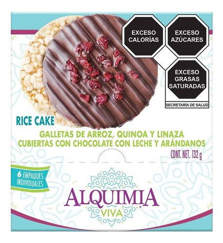 Galletas Alquimia Viva De Arroz, Quinoa, Linaza 132 G