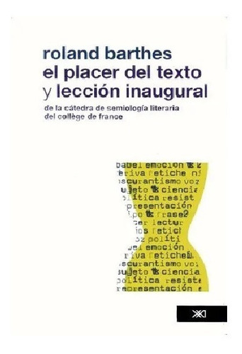 El Placer Del Texto Y Leccion Inaugural