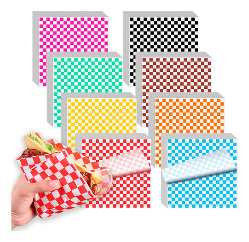 Papel Amarillo Antigrasa Cuadros Grado Alimenti30x30 C/100