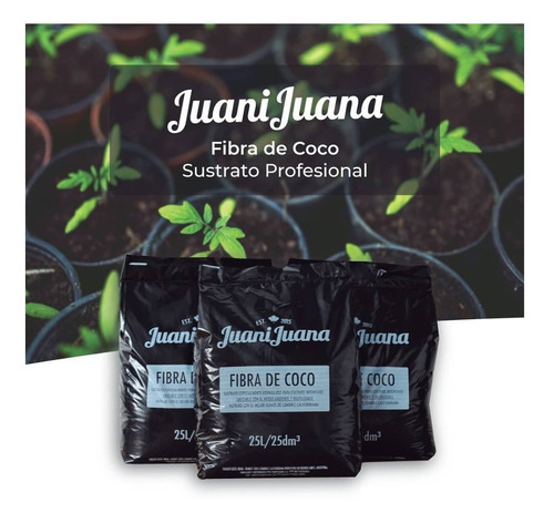 Imagen 4 de 10 de Fibra De Coco + Humus Juani Juana 25l Cultivo Cogoshop