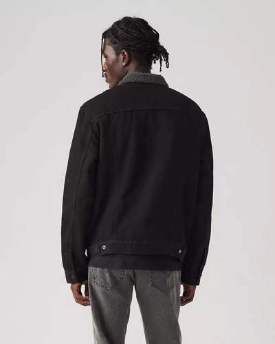 Chamarra Levis Sherpa Azul Y Negro