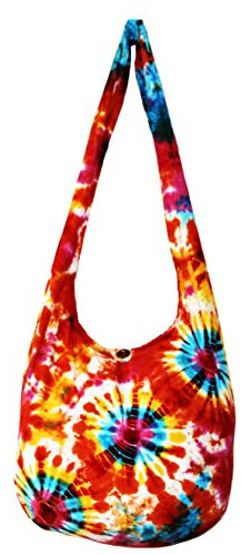 Bolso Cruzado Boho Hippie Blanco Tie Dye 39 