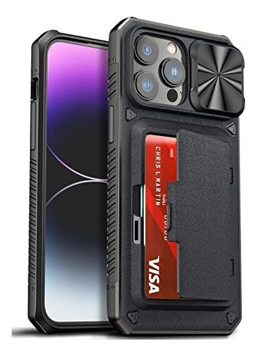 Atatoo Para iPhone 14 Pro Max Funda Con Card Holder, C3rbf