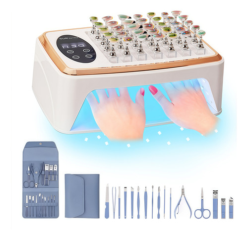 Lámpara De Uñas Uv Profesional 380w/90led Almohada De Mano