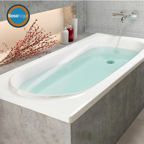 Bañera Fibra 120x70 1.20 Bañadera Reforzada Anatomica Tina