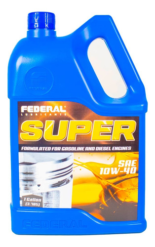Aceite Motor Federal Super 10w40 4 Lts Mineral