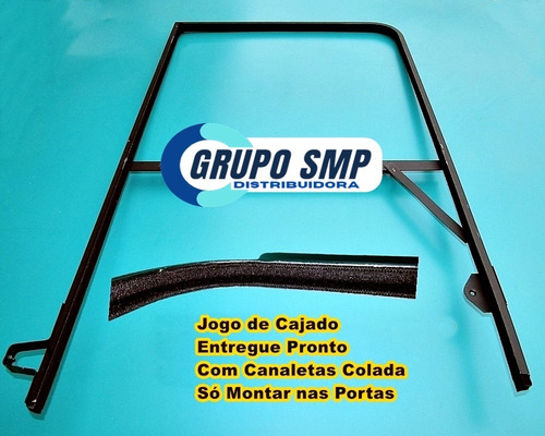 Imagem 3 de 7 de Cajado Quadro Vidro Porta + Canaleta Mb 1113 1934 | 02 Peças