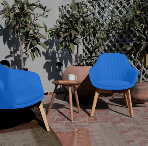 Offiho Silla De Visita Fabrizia Con Base De Madera De Fresno