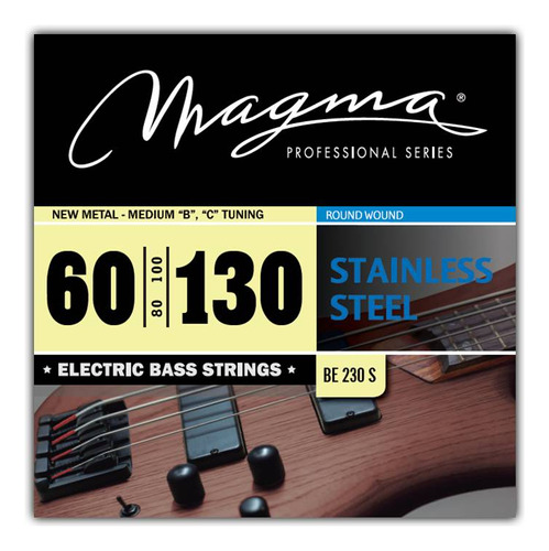 Encordado Magma Bajo Stainless Steel 60-130 N.metal M Be230s
