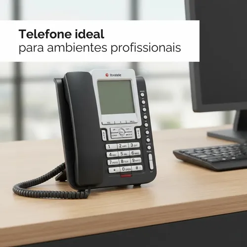 Telefone Fixo Ibratele Identificador De Chamada Capta Top Cinza Escuro ...