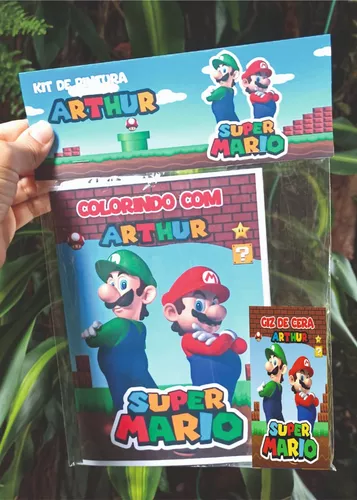 Kit Colorir Super Mario 10 x 15 cm