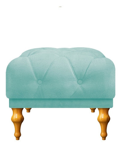 Kit 02 sillones y 1 puff Dani Suede Blue Tiffany Adj Decor Color Azul