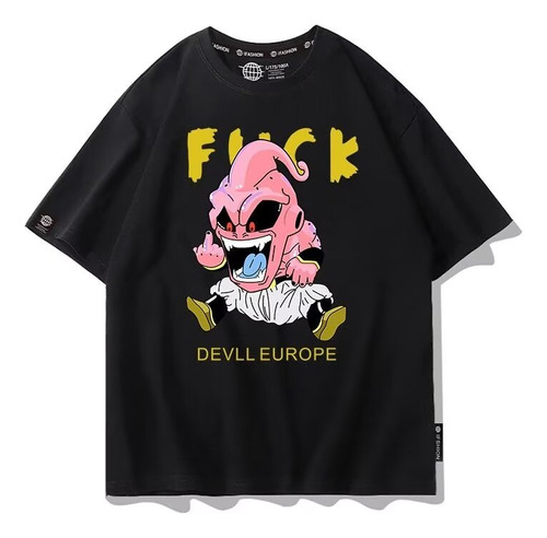 Camiseta De Manga Corta Con Estampado De Dragon Ball Majin B