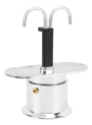 Stovetop Coffee Maker Double Head Pot 100ml Aluminum Alloy