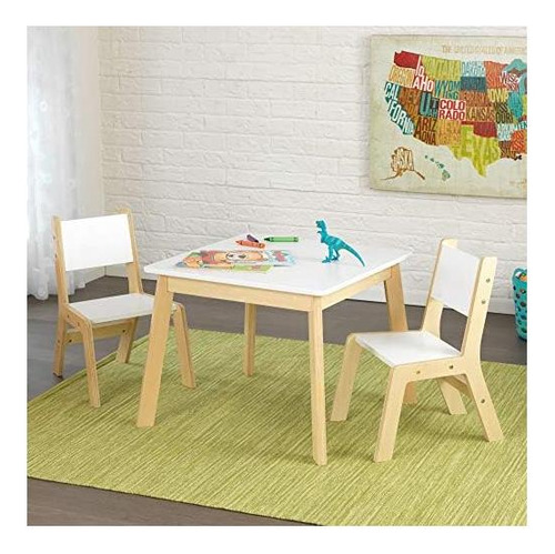 Mesa Moderna De Madera Para Niños Y 2 Sillas, Muebles Para Y