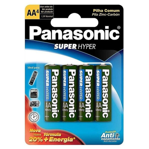 Pilha Panasonic Comum Aa 4 Un. 10424