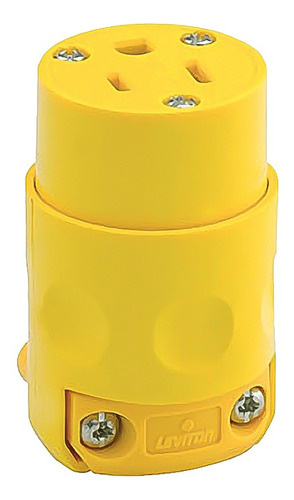 Conector Leviton Pvc 3x15 Amarillo 515cv