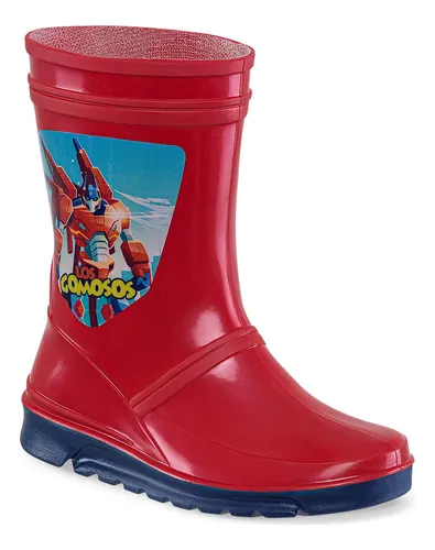 Botas De Lluvia Crymini Rojo azul Para Ni o Los Gomosos