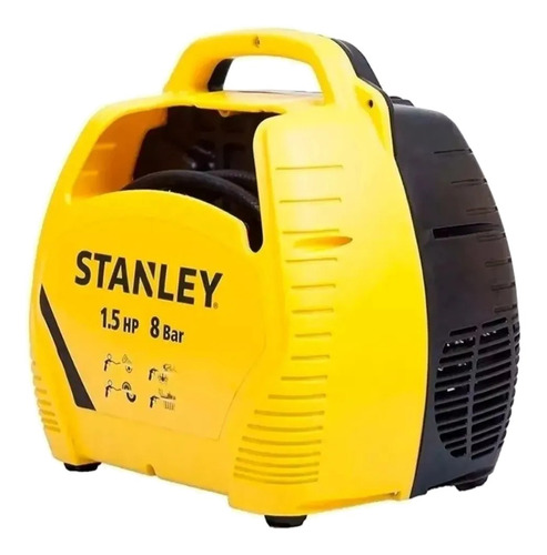 Imagen 2 de 2 de Compresor de aire mini eléctrico portátil Stanley 8215190STC595 trifásico 1.5hp 230V 50Hz amarillo/negro