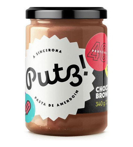 Putz Brownie Chocolate Amendoim 70% Cacau - 6g Proteína