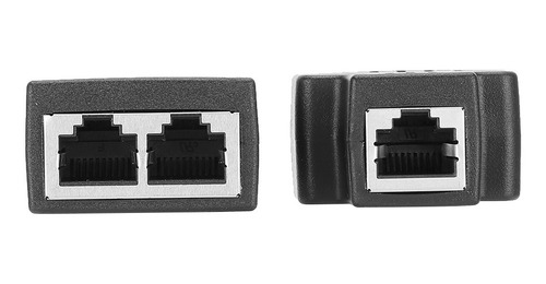 Acoplador De Cabo 2 Peças Adaptador Ethernet 1 Entrada 2 Saí
