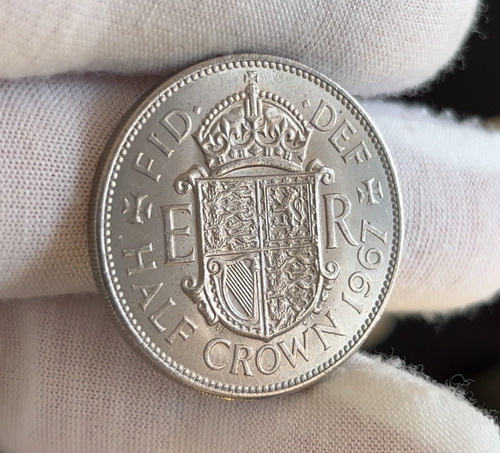 Moeda Oficial Inglaterra 1967 Half Crown