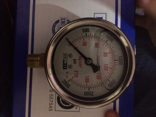 Manómetro Analógico Dewit 0-3000 Psi Modelo 2000cb/63/210