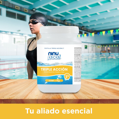 Imagen 4 de 5 de Pastillas De Cloro De 1 Pulgada Ninu 1 Kilogramo (33 Piezas)