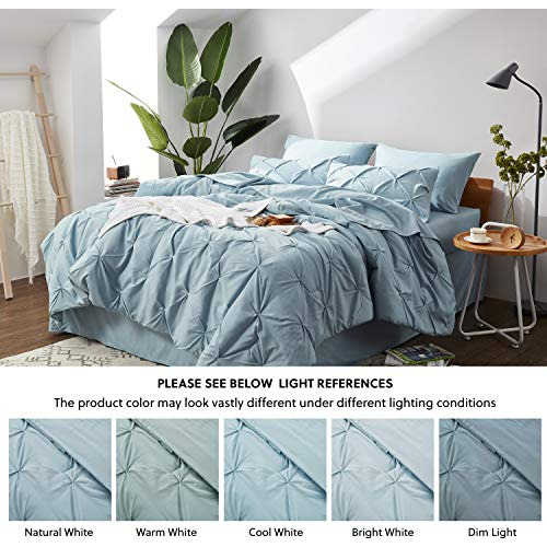 Edredon Y Ropa De Cama California King Size Azul Claro 8pz