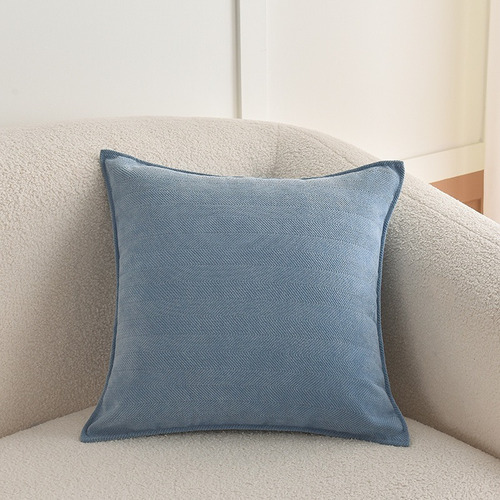 2 Fundas De Cojín Decorativas De Pana De Estilo Bohemio 45cm Azul Pana