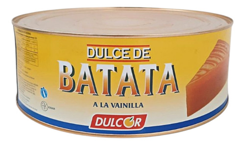Dulce De Batata A La Vainilla Dulcor En Lata De 5kg