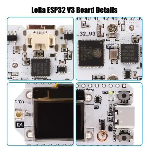 Esp32 Lora V3 Board Con Batería 3000 Mah Y Estuche 2 Piezas