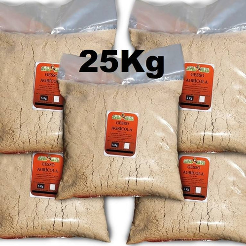Fertilizante Gesso Agricola Pacote 25kg Sulfato Calcio Adubo