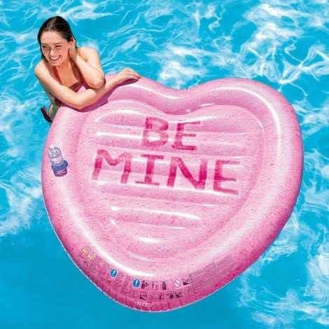 Colchon Salvavidas Inflable En Forma De Corazón Dulce Intex
