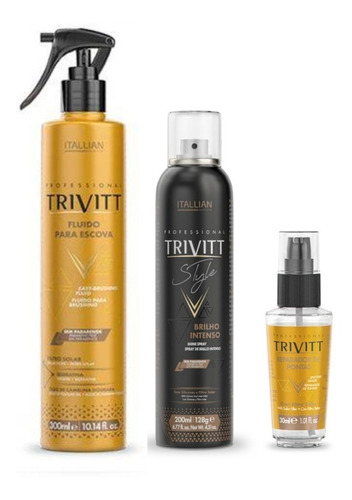Kit Finalizador Trivitt 3 Produtos Itallian Hairtech 